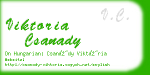 viktoria csanady business card